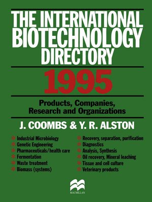 cover image of International Biotechnology Directory